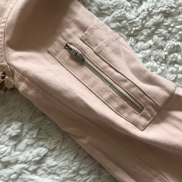 Chelsea28 Pink Lace Bomber Jacket Size Small - Picture 7 of 7